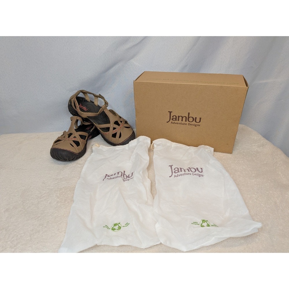 Jambu Gail Vegan Strappy Sandals Women's 7.5 Taupe‎ Comfort Gorpcore Outdoor
